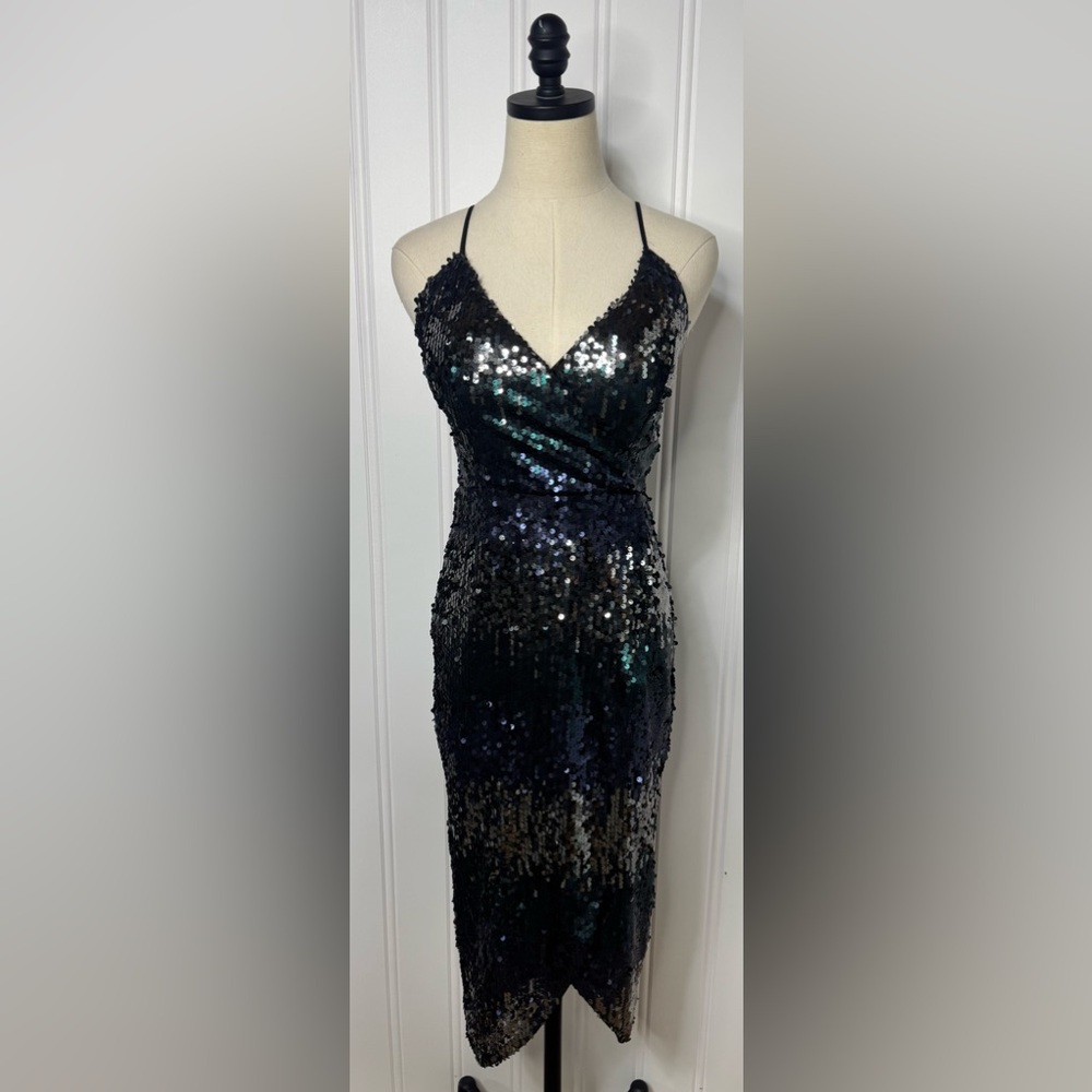 Gianni Bini Jewel Toned Sequin Cocktail Dress size S
